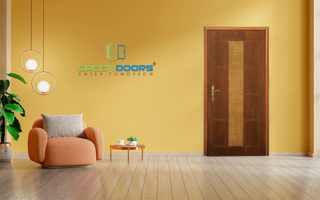 Green Doors WPC interior door in a modern room
